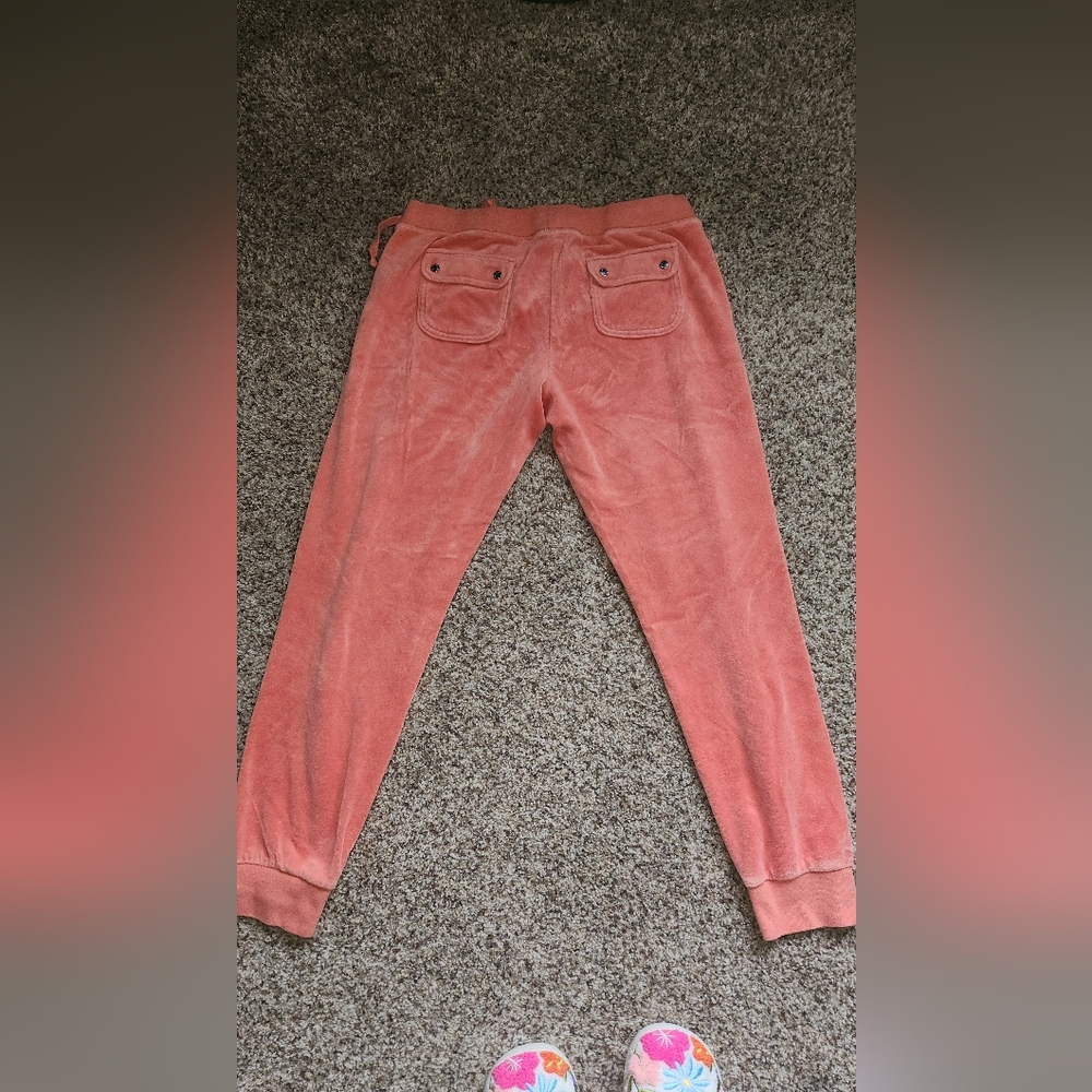 Juicy Couture OrangeVelour Track Pants - Picture 3 of 3